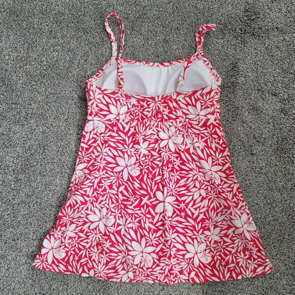 Kim Rogers Belk Women's Tummy Control Shape Support Swim Suit Medium Rose/White. - Picture 2 of 10